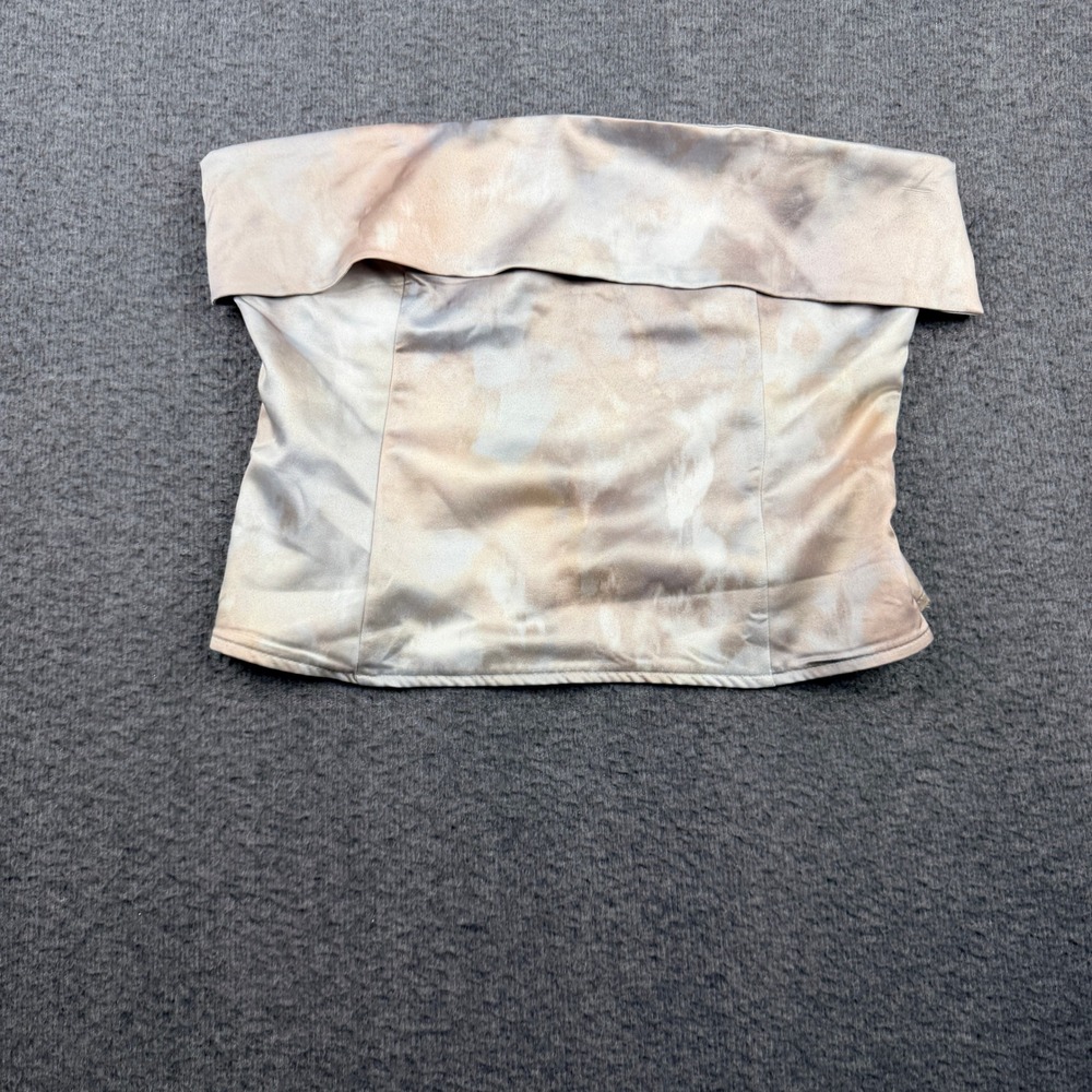 Bershka Satin Tie Dye Women's M Medium Strapless Tube Top